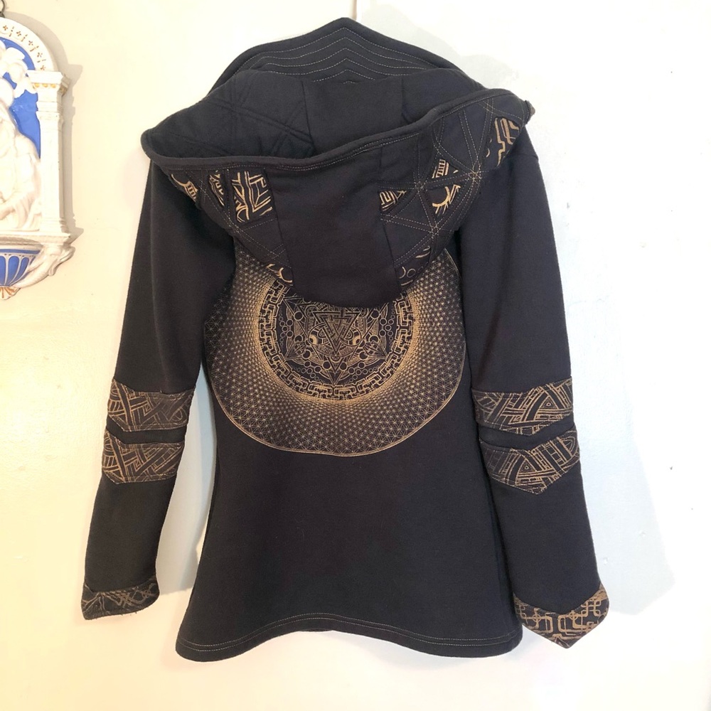 Fourth Dimension Designs Atara black hoodie jacket sz S
